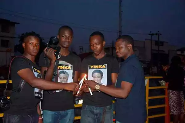LASU School Of Communication Holds Candlelight procession for Late Yinka Adeparusi